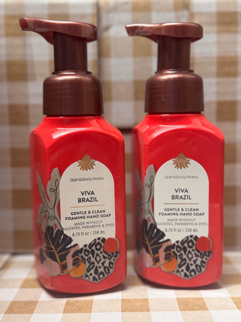 NEW B&BW (2) Viva Brazil Foaming Hand Soaps 8.75 fl oz each
